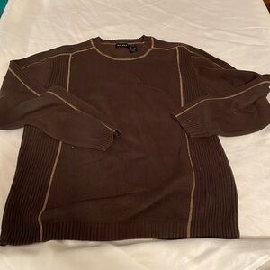 Axcess Mens XXL chocolate‎ Brown Knit/cotton Sweater great condition